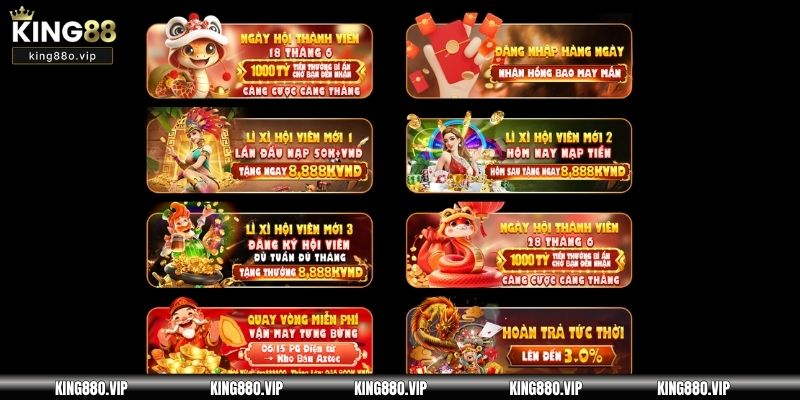 Ưu đãi hoàn trả cược không giới hạn – Duy nhất tại King88